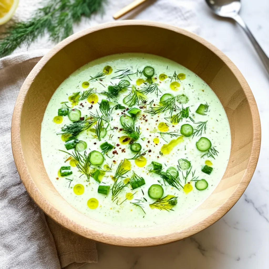 Quick Refreshing Cucumber Gazpacho Soup