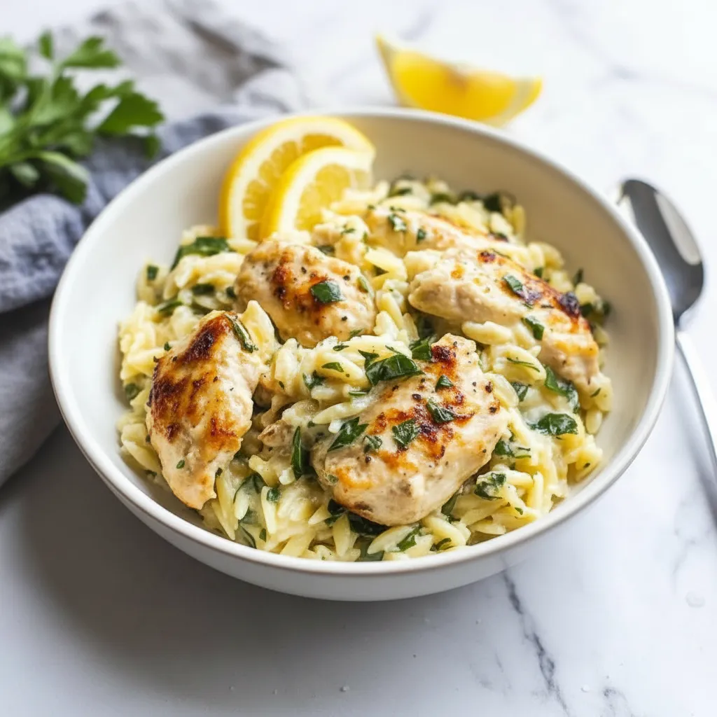 Simple Lemon Chicken Orzo Dinner for Busy Nights