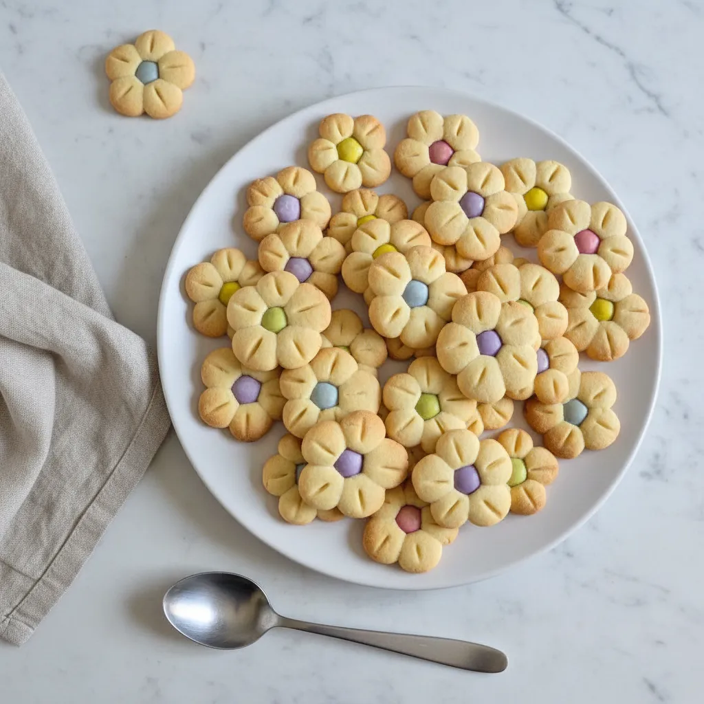Spring Flower Shortbread Cookies for Mother’s Day Dessert
