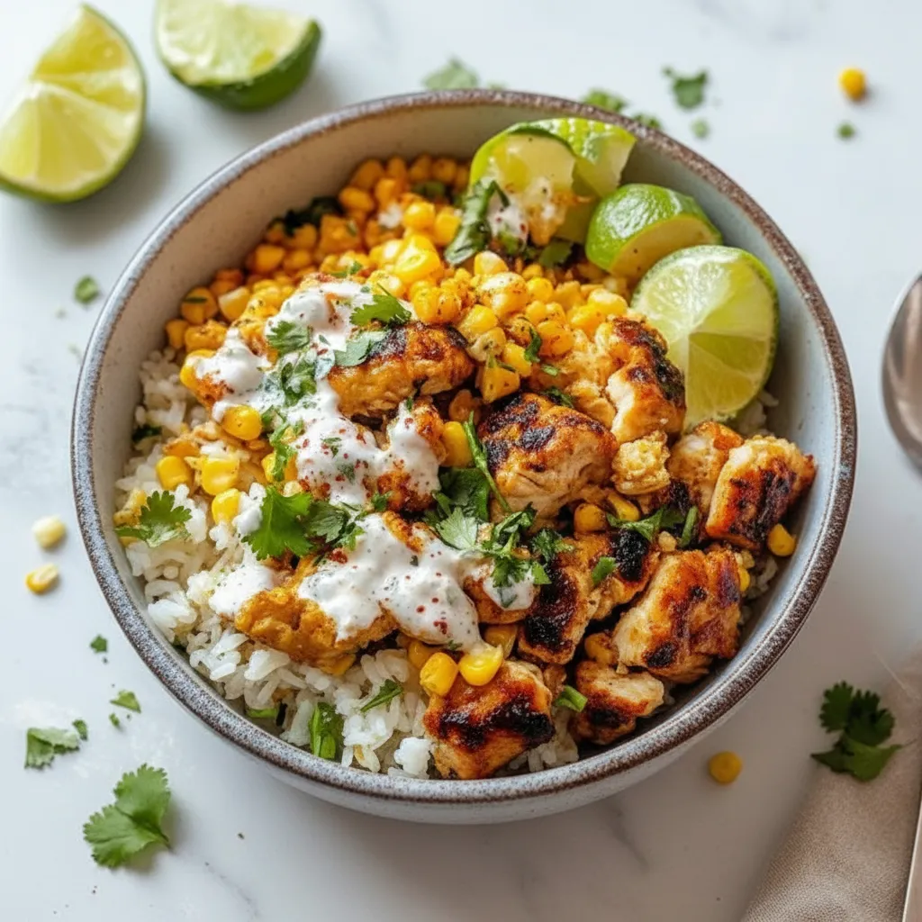 Street Corn Chicken Rice Bowl: Easy & Flavorful Weeknight Dinner